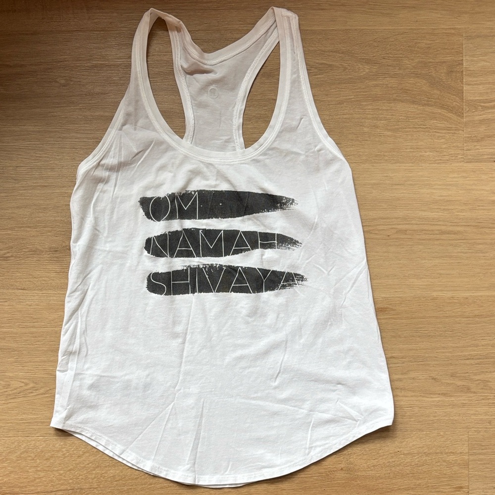 lululemon athletica White Graphic Tank Top